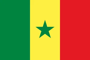Drapeau du S&eacute;n&eacute;gal avec bandes vert, jaune, rouge et &eacute;toile verte.