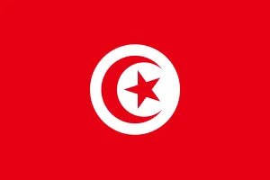 Drapeau de la Tunisie avec &eacute;toile et croissant.